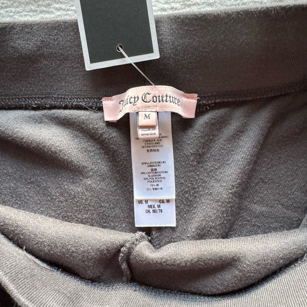 NWT Women’s Juicy Couture Charcoal Gray Zip-Up Sweatsuit - Picture 9 of 10
